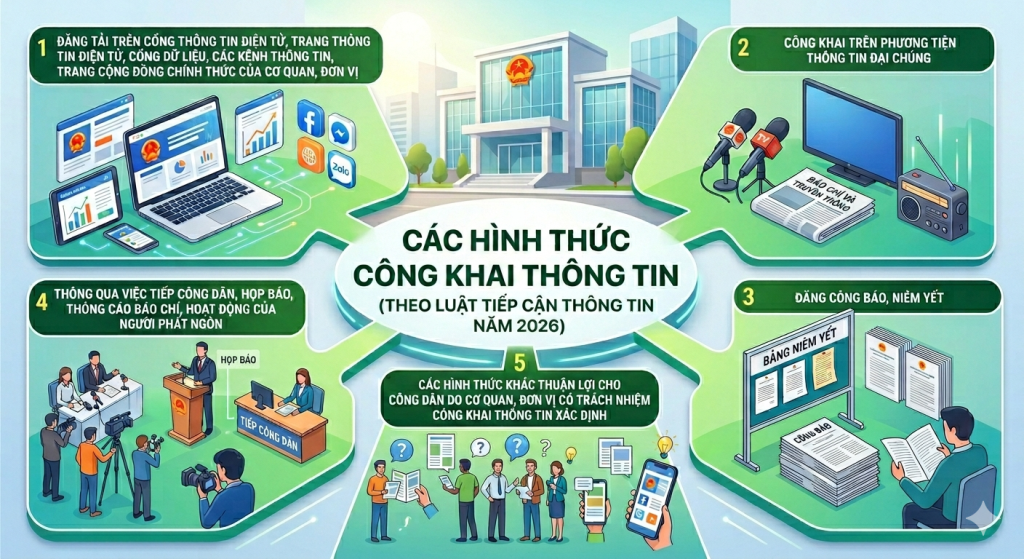 Các thông tin phải được công khai theo Luật tiếp cận thông tin 2026